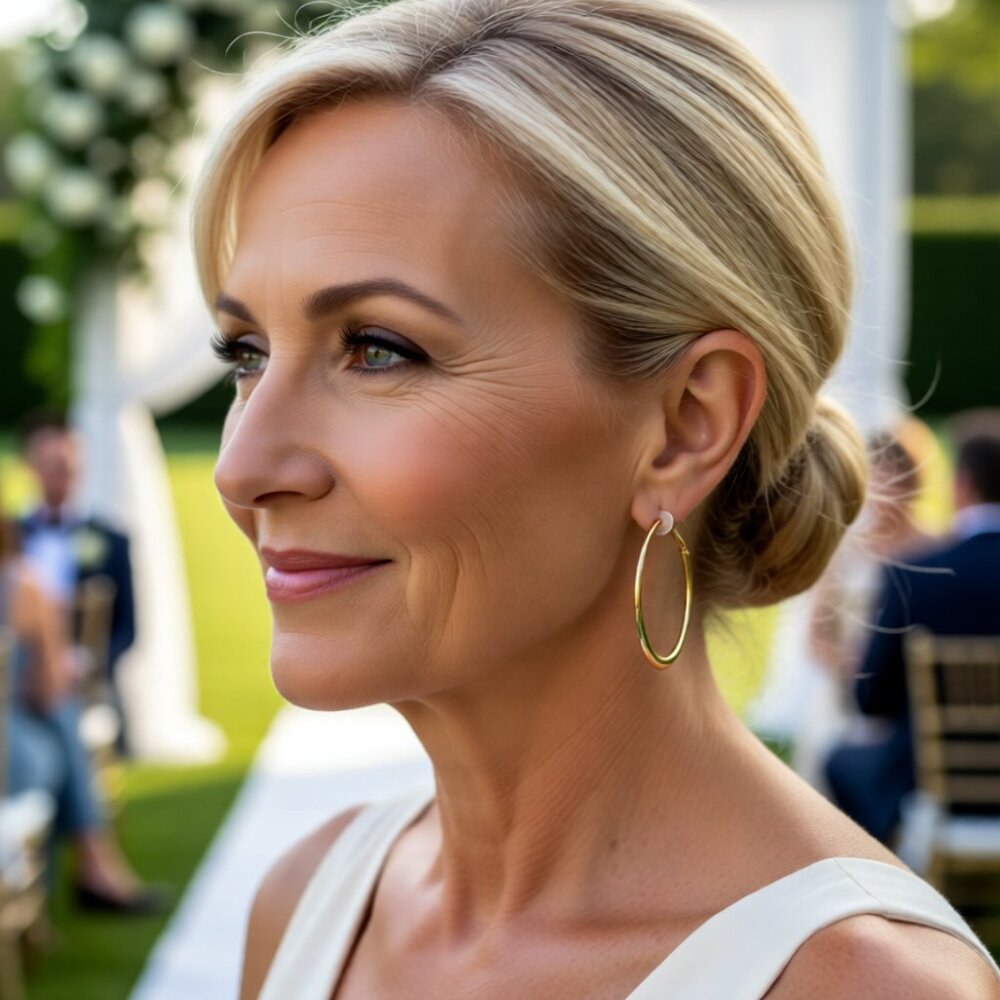 New Directions Gold-Toned Oval Hoop Earrings